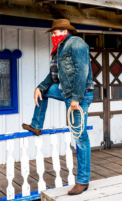 cowboy jeans with boots